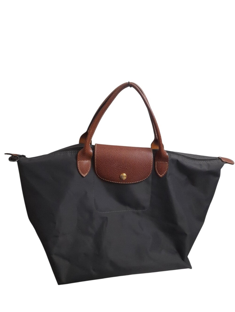 LONGCHAMP Le Pilage Nylon Tote Hand Bag in Dark Gray
